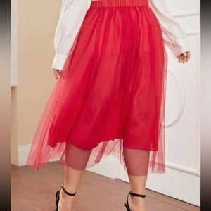 ❤️ Red Tulle Skirt 🌹